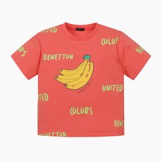 베네통키즈 아동용 로고전판 프루츠 티셔츠 QATS26231