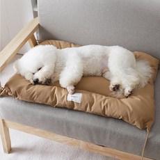 DING DONG PET 狗狗基本款四角固定繩坐墊, 棕色, 1個
