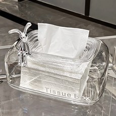 라이프업 잘 빠지는 입구조절 휴지케이스, 1개, 투명한 화이트