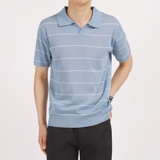 다꾸앙 남성용 엄청얇은 ST 오픈 카라 반팔 니트 F04Y3_tn5060