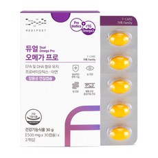 메디포스트 모비타 듀얼 오메가 프로 유산균 30g 60정 1개