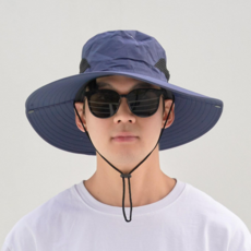 비안 자외선 차단 기능성 햇빛가리개 등산모자, 네이비, 1개 네이비