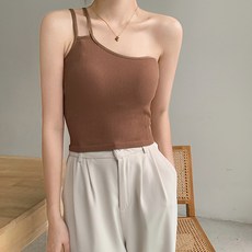 레몬소울 여성용 어쏘 골지 패드 두줄 끈나시