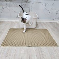 MAAH 고양이 사막화방지 화장실 모래 매트, 1개, 카멜베이지