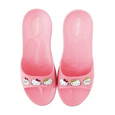 Sanrio 三麗鷗 凱蒂貓Action舒適拖鞋, 超可愛卡通聯名主題 粉色 腳底按摩設計 透氣舒適 EVA一體成型 輕量無負擔 25cm, 1雙