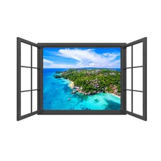 창문풍경스티커