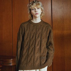 남자꽈배기니트