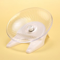 요런개 심플 접시형 소동물 쳇바퀴, 화이트, 1개