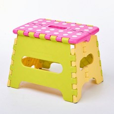 땡땡이 접이식 스툴, 핑크
