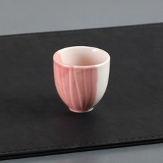 달소금 국산 도자기 하프 술잔 마블핑크, 1개, 단품