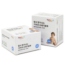 Tamsaa 嬰兒爽身粉香尿布拋棄袋 100張, 2個, 3L