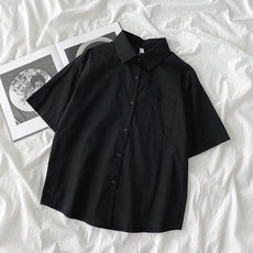 오버핏반팔셔츠 리프 여성용 루즈핏 반팔 셔츠