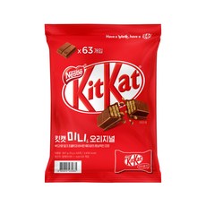 KitKat 미니 오리지널 초콜릿 63p, 567g, 1개