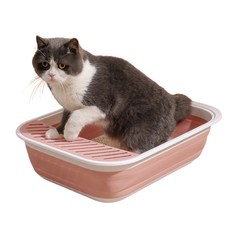 둥둥펫 고양이 접이식 화장실, 핑크, 1개