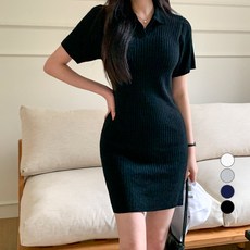 베러스윗 카라 니트 반팔 원피스