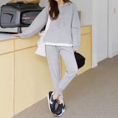 핑크시슬리 여성용 바일더 후드 + 트레이닝 하의 세트