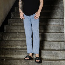 남성용 허리밴딩 얇은 재질 시원한 여름 청바지