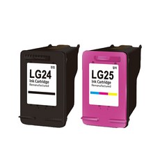 토너피아 LG 호환잉크 LG24 LG25, 검정, 컬러, 1세트