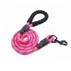 강아지 산책 로프형 리드줄, 핑크