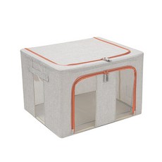 투명창으로 내부 확인이 편리한 의류 이불 보관함, 라이트그레이, 1개