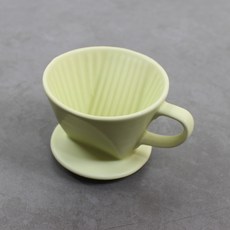 달소금 도자기 커피 칼리타드리퍼 핸드 드립퍼 아보카도, 1개, 단품, 300ml