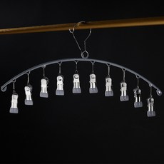 올하이 스테인리스 10클립 건조대 04 그레이, 1개