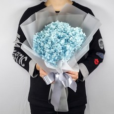 해피365 프리저브드 수국 꽃다발, 블루