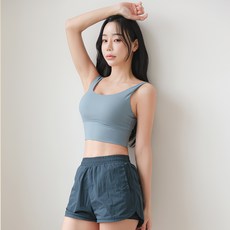 튜브트리 여성용 래쉬가드 브라탑 + 보드숏 세트 BE8230