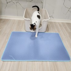 MAAH 고양이 사막화방지 화장실 모래 매트, 1개, 파스텔블루