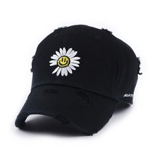 아이엠캡 스마일 플라워 데미지 볼캡