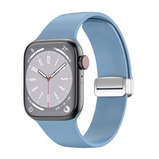 마그네틱버클 실리콘스트랩 42 / 44 / 45 / 49 mm, 아이스블루