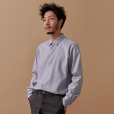 RAUMMEN 남성용 멜란지 캐주얼 셔츠