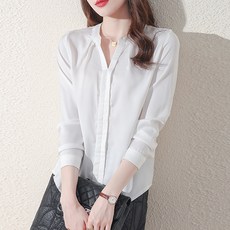 포플러앤씨 큐리스 헨리넥 블라우스