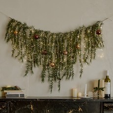 베베데코 크리스마스 가랜드 벽트리 풀세트, 브라운리프, 1세트