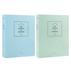 작은사진관 폴라로이드 160포켓 앨범 2권 세트, 블루,민트, 40매