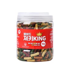 벨버드 강아지 가수분해 져키킹 M 1kg, 황태 + 연어 + 참치 + 오리 + 치즈 혼합맛, 1개