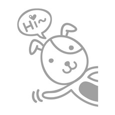 루키마켓 빼꼼 하이뭉이 왼 차량용 스티커, 반사, 1개