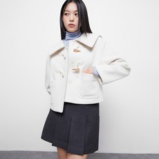 미쏘 여성용 빅카라 더플 숏 자켓