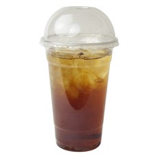 아이엔피 PET 아이스컵 바디 + 돔타공 뚜껑 세트, 580ml, 50개, 1세트