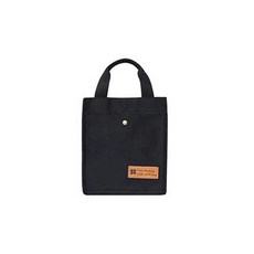 마켓에이 캔버스 데일리 도시락 가방 포켓 블랙, 1개
