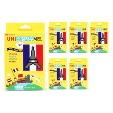 유니아트 US003 유니스킬 에펠탑 자수 세트, 6세트, 혼합색상