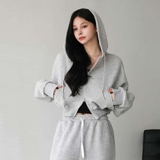 婦女節短版雙向連帽拉鍊 66485