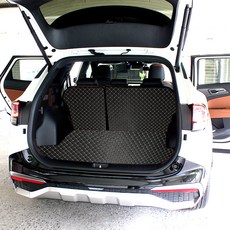자동차 매트-추천-지엠지모터스 기아 2022 신형 스포티지 NQ5 전용 트렁크매트 + 2열 등받이 풀세트, 블랙