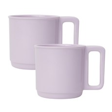 어웨이큰센스 무드 머그컵 340ml, 라일락 퍼플, 2개 라일락 퍼플, 2개