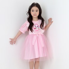 PremierFam 女童款Catch! Teeny Tiny Aurora Puff泡泡袖5分連身裙