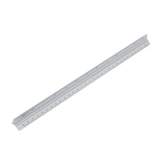 알루미늄 삼각 스케일자 실버 30cm, 1개