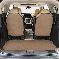 지엠지모터스 트렁크매트 + 뒷열커버 세트, 기아 카니발 KA4 (2020년~), 새들브라운