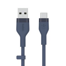 벨킨 플렉스 USB A-C타입 고속 충전 케이블 CAB008bt1M, 블루, 1m, 1개