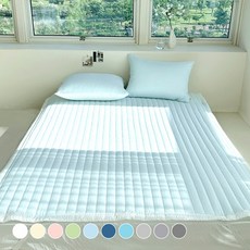 Lucidsleep 涼爽舒適海洋泡泡紗夏季床墊, 淡藍色