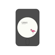 웨이브스튜디오 맥세이프 충전기 소울 거치대 충전독 휴대폰 케이스, 모던zoo 플라밍고, 1개